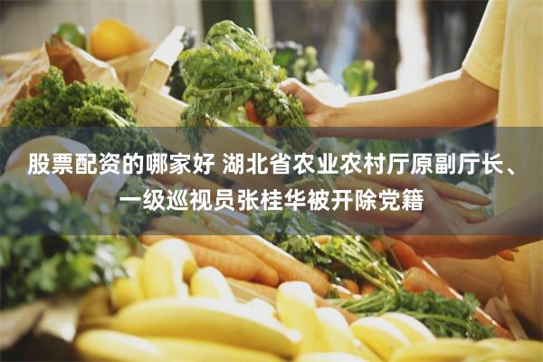 股票配资的哪家好 湖北省农业农村厅原副厅长、一级巡视员张桂华被开除党籍
